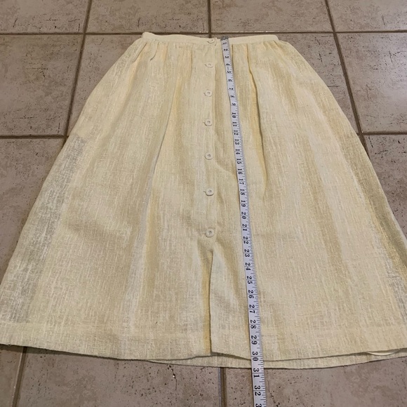Vintage Gaytown Sportswear Toronto Linen/Polyester Skirt - Cream Size Medium - Picture 8 of 8